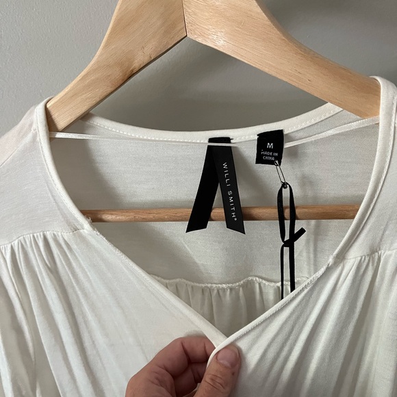 NWT Willi Smith cream long sleeve open knit cardigan size M - Picture 5 of 7